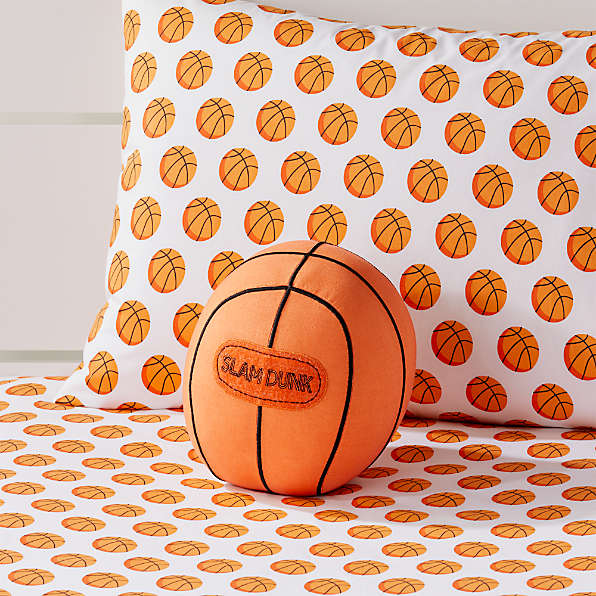 Big BASKETBALLS basketball Sports Small Pillow Case & Travel Toddler Pillow 