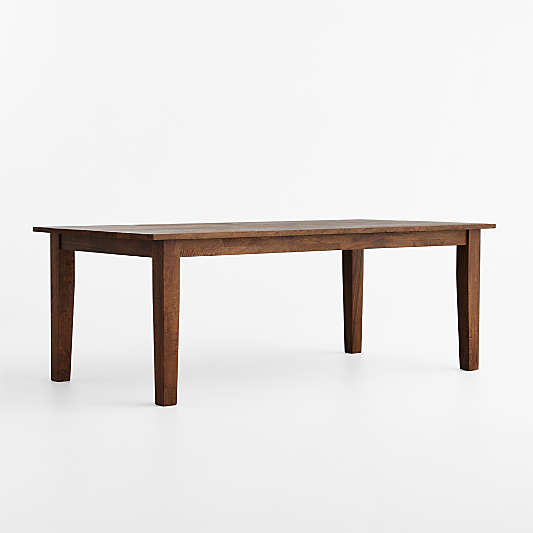 Basque 82"-118" Vintage Brown Solid Wood Extendable Dining Table