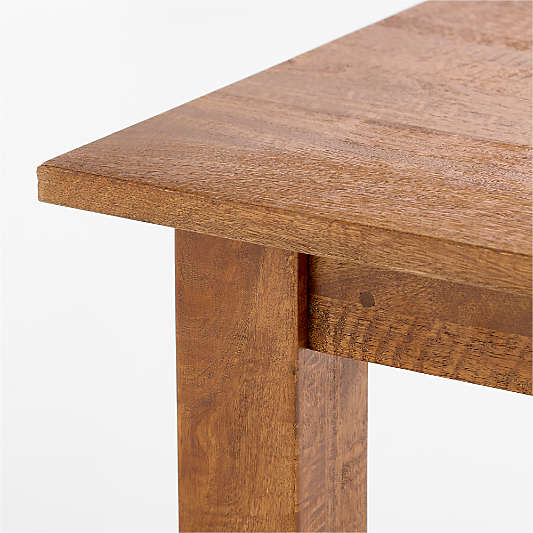 Basque 82"-118" Vintage Brown Solid Wood Extendable Dining Table