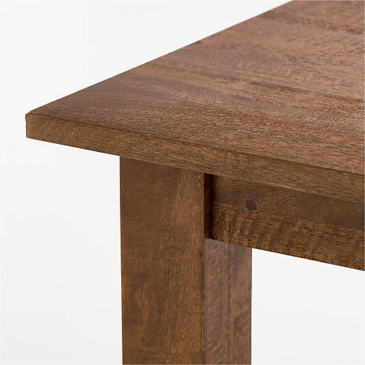 Basque 82"-118" Vintage Brown Solid Wood Extendable Dining Table