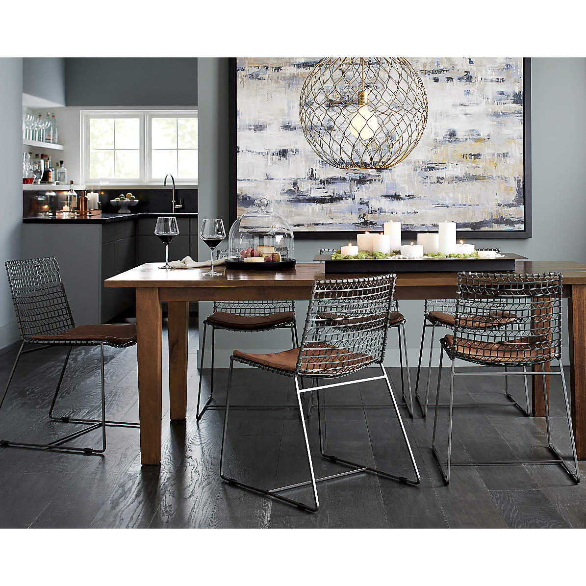 Basque Honey Dining Tables Crate And Barrel