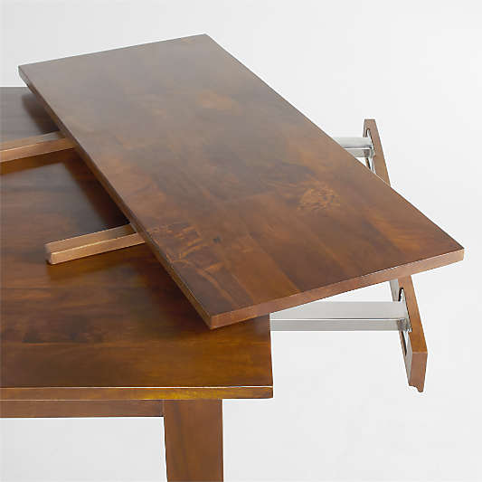 Basque 82"-118" Amber Solid Wood Extendable Dining Table