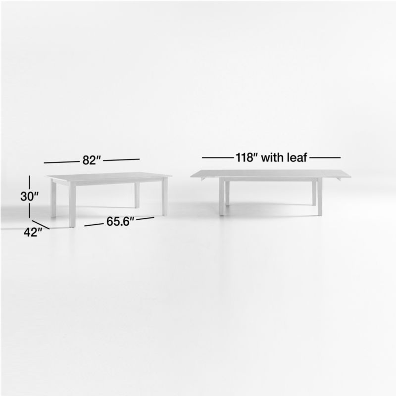 Basque 82"-118" Amber Solid Wood Extendable Dining Table