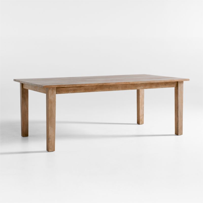 Basque 82"-118" Weathered Light Brown Solid Wood Extendable Dining Table - image 0 of 15