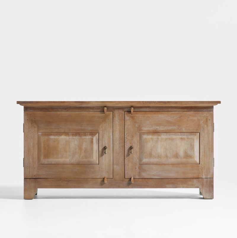 Basque Weathered Light Brown Solid Wood Buffet