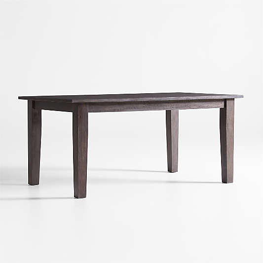 Basque Charcoal Grey Wood Rectangular Dining Table (65"-118")