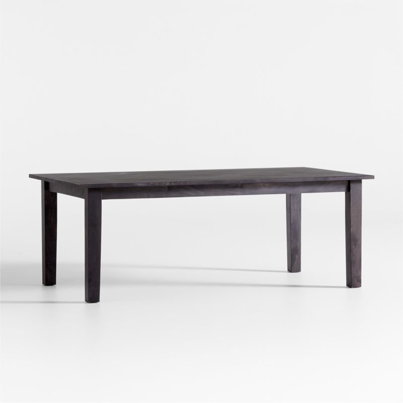 Basque 82"-118" Charcoal Grey Wood Extendable Rectangular Dining Table
