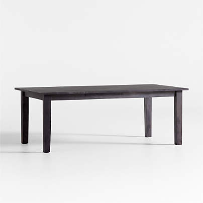 Basque 82"-118" Charcoal Grey Solid Wood Extendable Dining Table