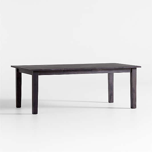 Basque 82"-118" Charcoal Grey Solid Wood Extendable Dining Table