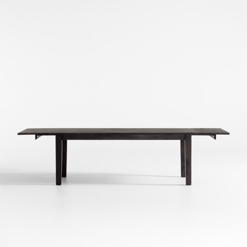 Basque 82"-118" Charcoal Grey Wood Extendable Rectangular Dining Table