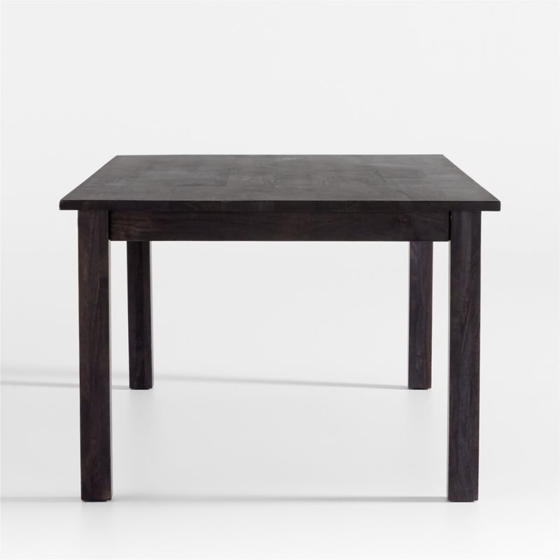 Basque 82"-118" Charcoal Grey Wood Extendable Rectangular Dining Table