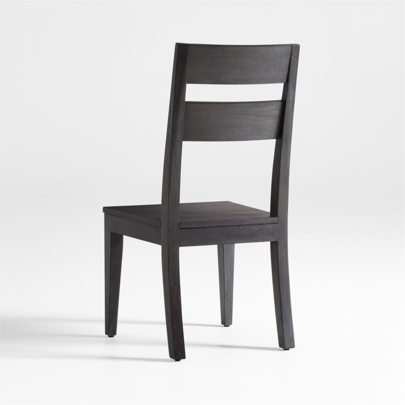 Basque Charcoal Grey Wood Dining Side Chair