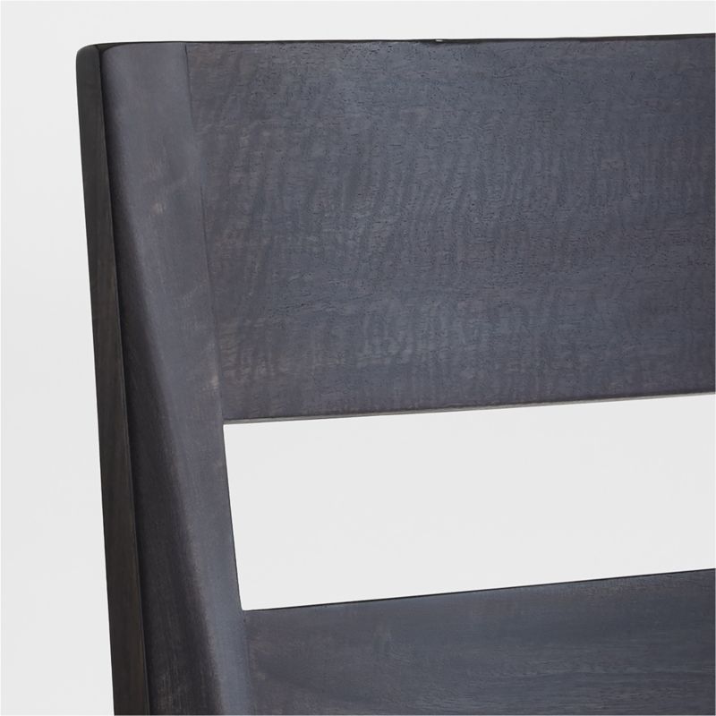 Basque Charcoal Grey Wood Dining Side Chair