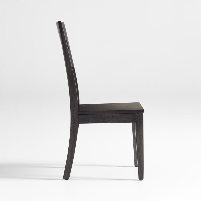 Basque Charcoal Grey Wood Dining Side Chair