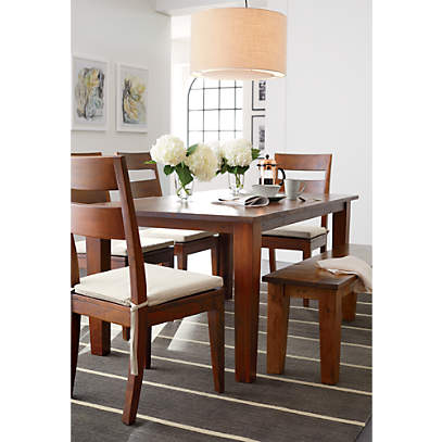 Basque Honey Dining Tables Crate Barrel, Crate And Barrel Round Dining Room Table Chairs