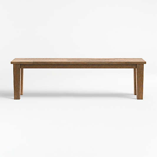 Basque 62" Light Brown Solid Wood Dining Bench