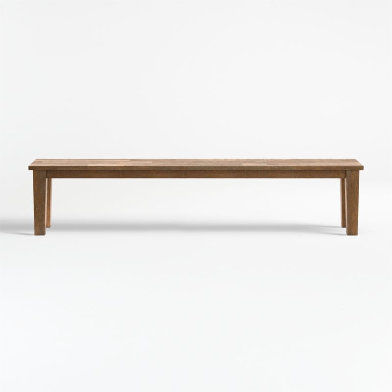 Basque 84" Light Brown Solid Wood Dining Bench