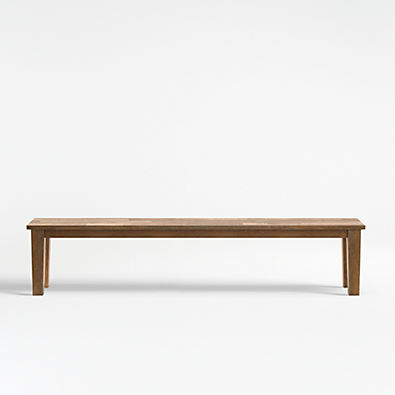 View Basque 84" Light Brown Solid Wood Dining Bench details