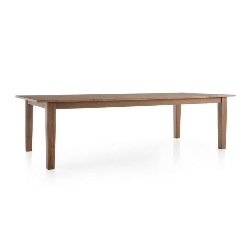 Basque 104" Weathered Light Brown Solid Wood Dining Table - image 11 of 14