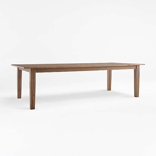 Basque 104" Weathered Light Brown Solid Wood Dining Table