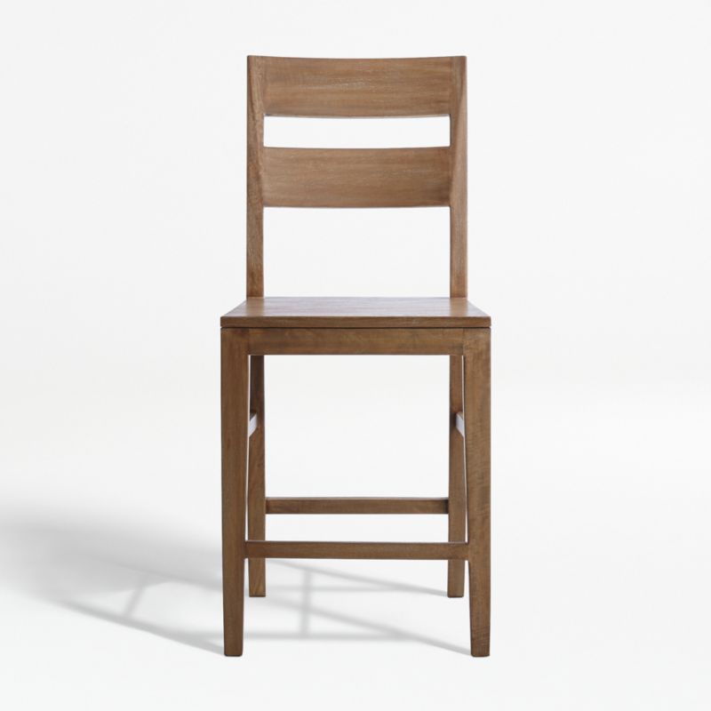 Basque Light Brown Counter Stool Crate Barrel