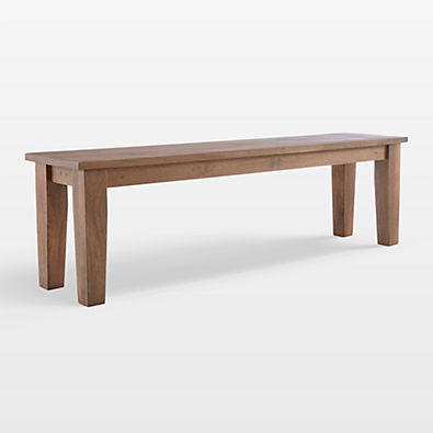 View Basque 62" Light Brown Solid Wood Dining Bench details