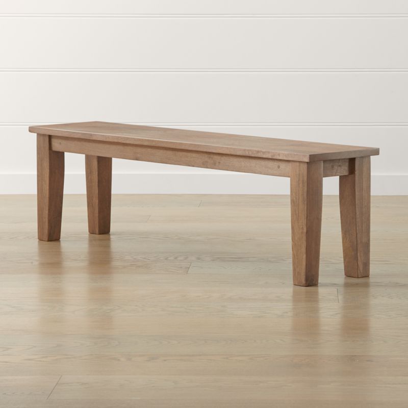 Basque 62" Light Brown Solid Wood Dining Bench - image 0 of 13