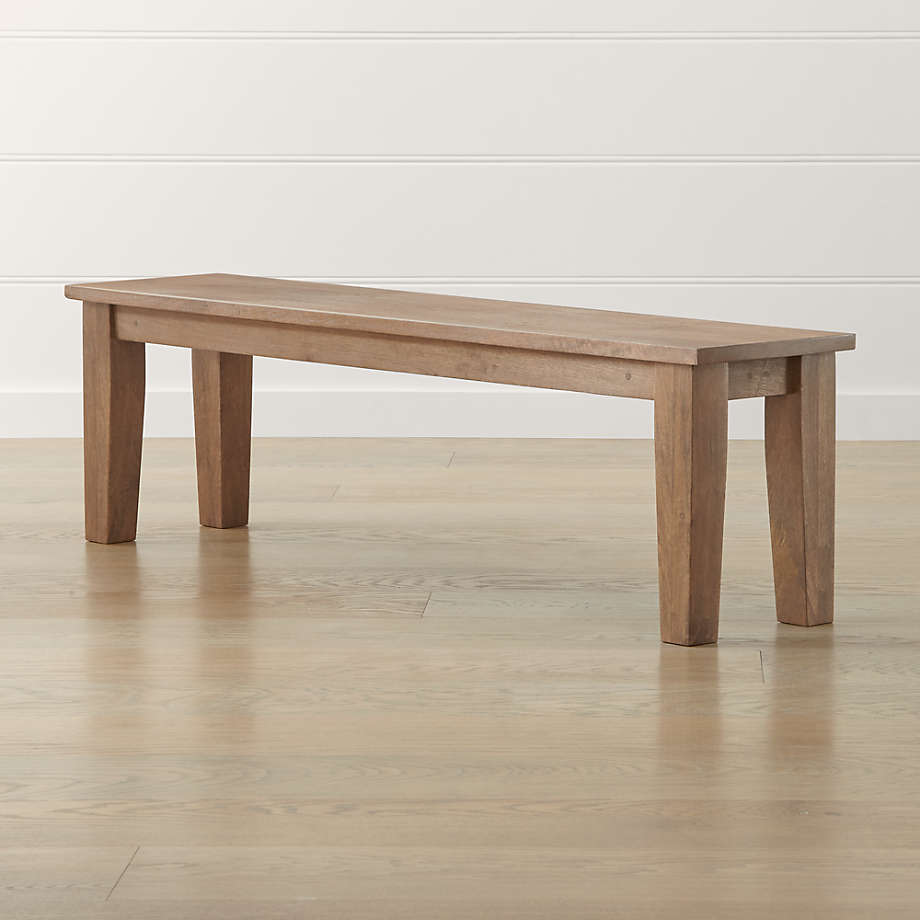 Basque II 62" Light Brown Bench + Reviews | Crate & Barrel