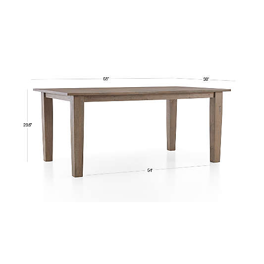 Basque 65" Weathered Light Brown Solid Wood Dining Table