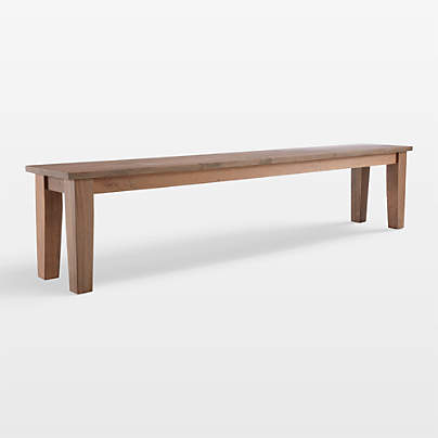 Basque 84" Light Brown Solid Wood Dining Bench