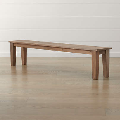 Basque 84" Light Brown Solid Wood Dining Bench