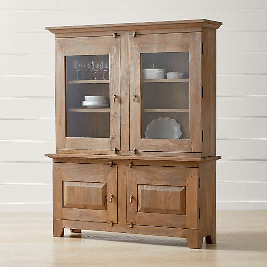 Basque Grey Wash Buffet with Hutch Top