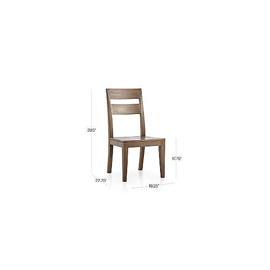 Basque Light Brown Solid Wood Side Chair