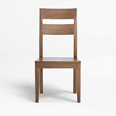 Basque Light Brown Solid Wood Side Chair