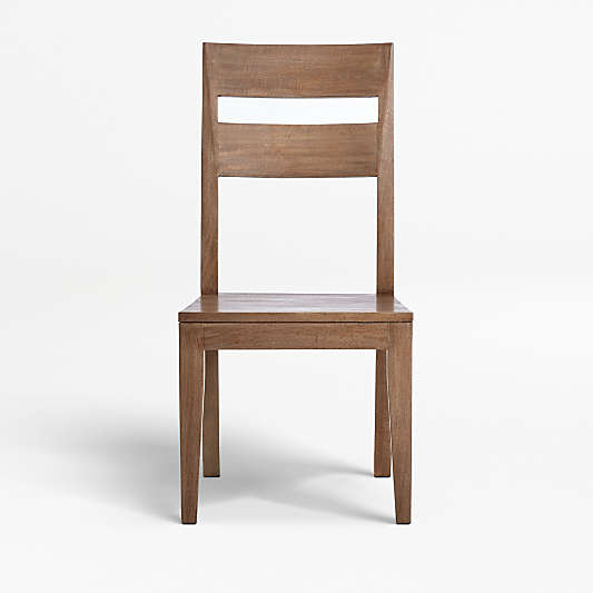 Basque Light Brown Solid Wood Side Chair