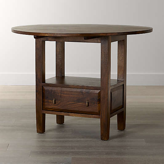 Basque Honey Round High Dining Table