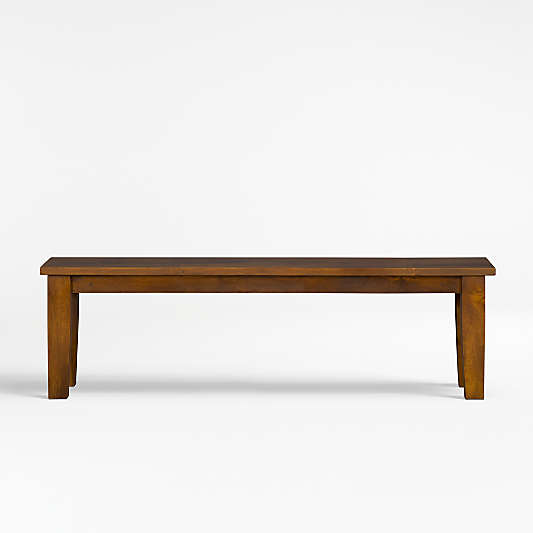 Basque 62" Honey Brown Solid Wood Bench