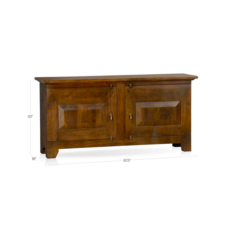 Basque Honey Brown Solid Wood Buffet