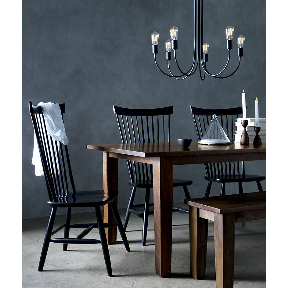 Crate and barrel black dining chairs hot sale