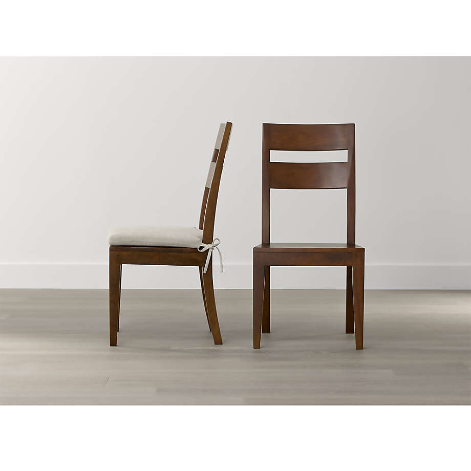 wood chair with cushion