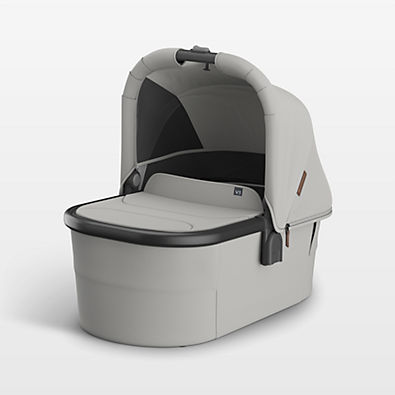 View UPPAbaby ® V3 Savannah Pearl Grey Jacquard Baby Bassinet with Aluminum Frame details