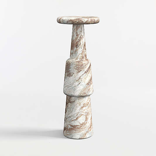 Bastion Brown Marble 8" Drink Table