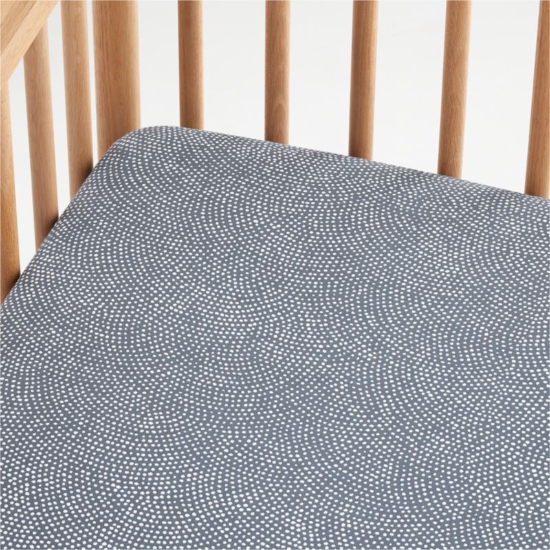 Modern Batik Organic Indigo Baby Crib Fitted Sheet by Leanne Ford Reviews Crate Kids Canada