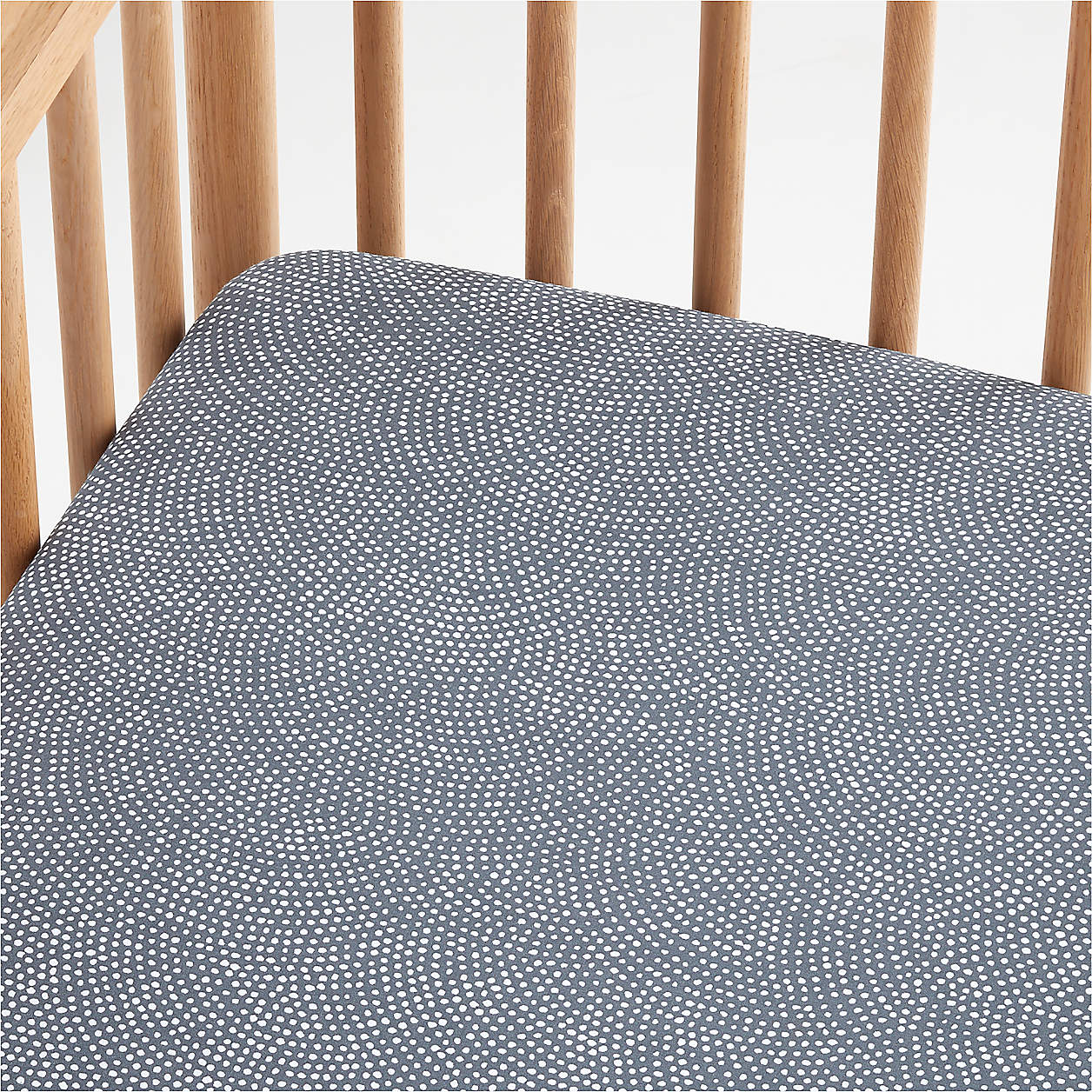 Modern Batik Organic Indigo Baby Crib Fitted Sheet by Leanne Ford + Reviews Crate & Kids