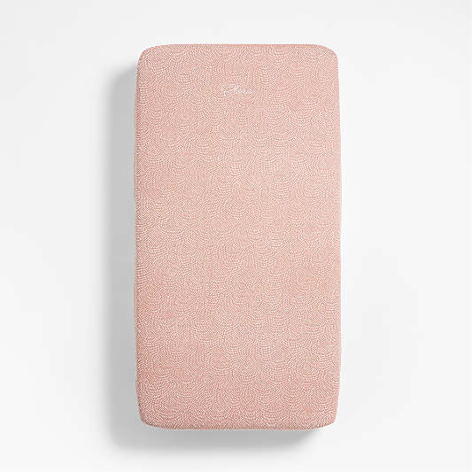 Batik Clay 100% Organic Cotton Baby Crib Fitted Sheet by Leanne Ford
