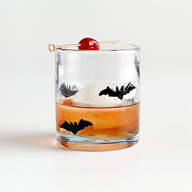 View Halloween Bats Icon 14-Oz. Double Old-Fashioned Glass details
