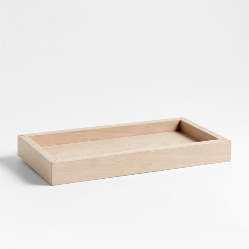 Viewing product image Batten 16" White Oak Wood Bath Wall Shelf - image 1 of 8