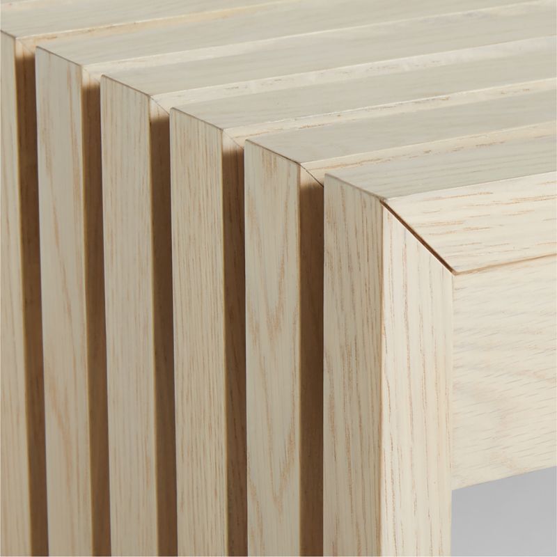 Batten 60" White Oak Wood Bench - image 5 of 6