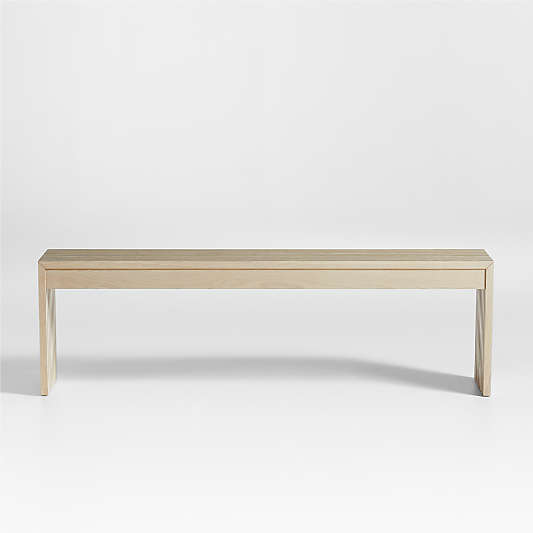 Batten 60" White Oak Wood Bench