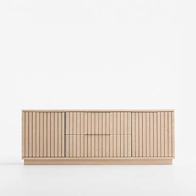 Batten 72" White Oak Storage Media Console